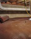 Crawl space drainage matting installed in a home in Newfield