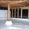 A large, encapsulated crawl space with our vapor barrier system installed in Horseheads.