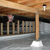A bright, clean, sealed crawl space in Spencer.