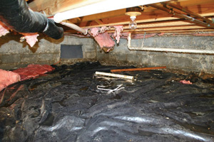 Crawl Space Repair Before in Binghamton