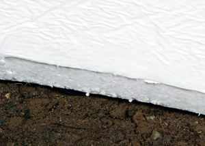 Insulation installed on a crawl space floor in Pine City