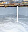 A sealed crawl space in Horseheads with a vapor barrier