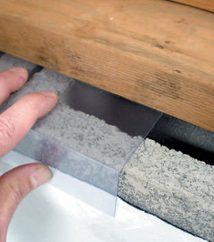Block wall clear covering for wet crawl spaces in Waverly