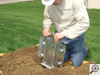 Steel earth anchor assembly installation in Walton.