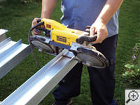 Cutting the wall brace system for an i-beam foundation repair in Windsor