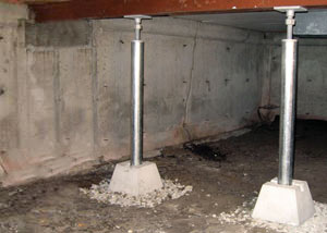 Crawl space jack post installation Freeville