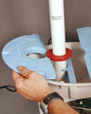An airtight sump pump lid later installed in Conklin