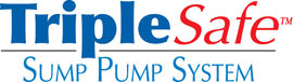 Sump pump system logo for our TripleSafe™, available in areas like Newark Valley