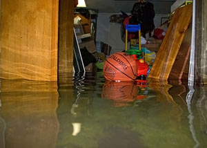 A flooded basement bedroom in Willet
