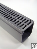 grated French drain system for waterproofing entryways
