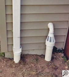 No-freeze basement drain discharge line in Conklin