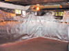 radiant heat barrier with vapor barrier for basement walls ready for finishing in Pine City