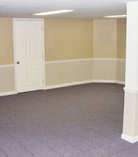 Plastic 20-mil vapor barrier for dirt basements, Lansing, New York installation
