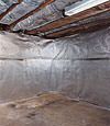 An energy efficient radiant heat and vapor barrier for a Unadilla basement finishing project